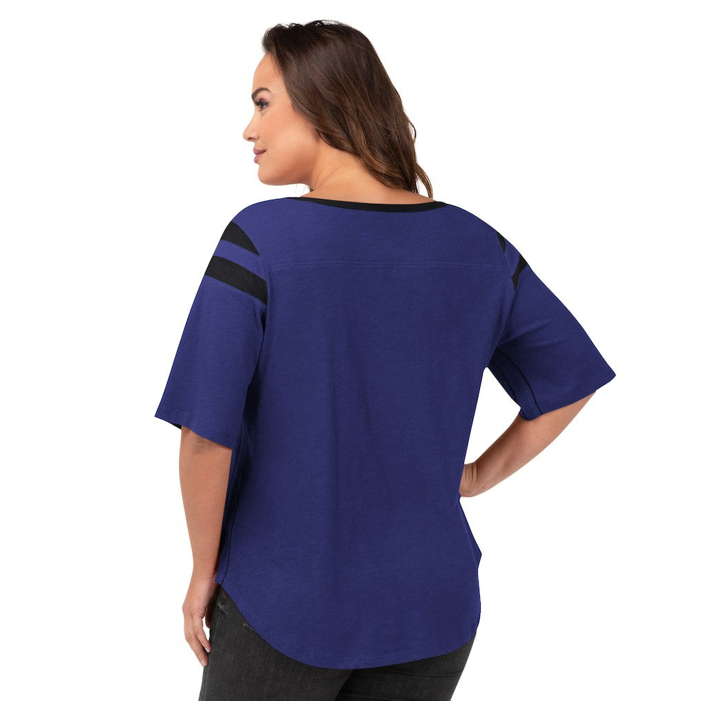 Baltimore Ravens G-III 4Her by Carl Banks Women's Plus Size Linebacker T-Shirt Purple | NFL