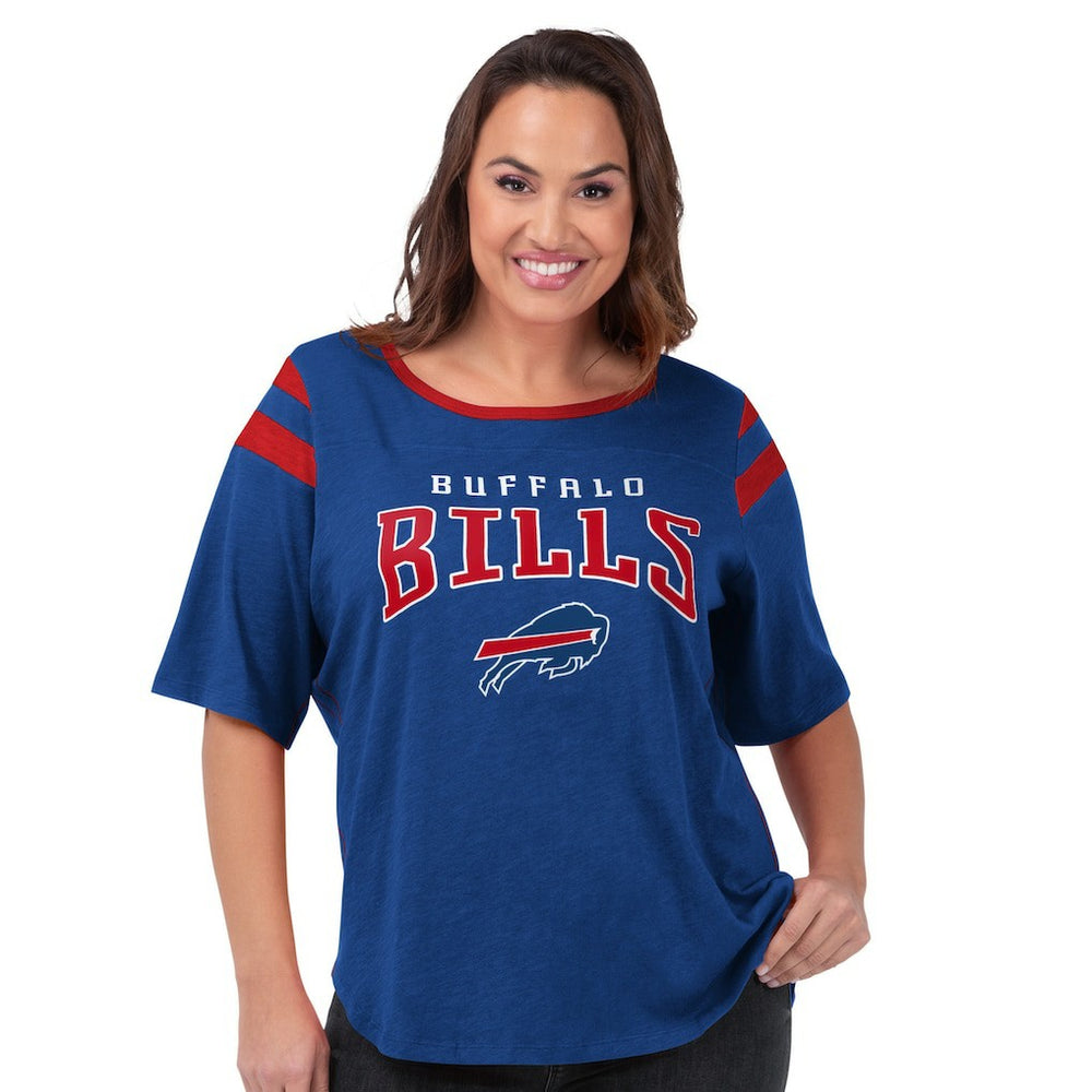 Buffalo Bills G-III 4Her by Carl Banks Women's Plus Size Linebacker T-Shirt Royal | NFL