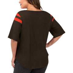 Cleveland Browns G-III 4Her by Carl Banks Women's Plus Size Linebacker T-Shirt Brown | NFL