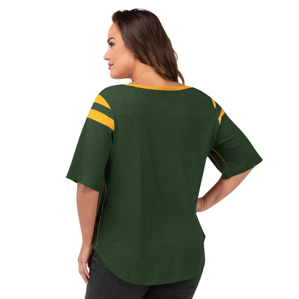 Green Bay Packers G-III 4Her by Carl Banks Women's Plus Size Linebacker T-Shirt Green | NFL