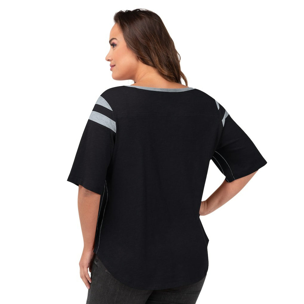 Las Vegas Raiders G-III 4Her by Carl Banks Women's Plus Size Linebacker T-Shirt Black | NFL