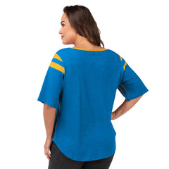 Los Angeles Chargers G-III 4Her by Carl Banks Women's Plus Size Linebacker T-Shirt Light Blue | NFL