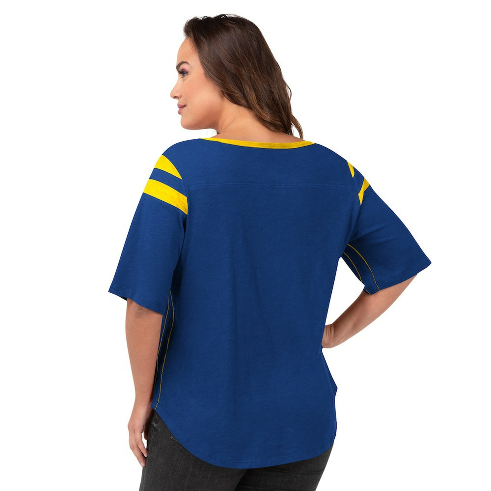 Los Angeles Rams G-III 4Her by Carl Banks Women's Plus Size Linebacker T-Shirt Royal | NFL