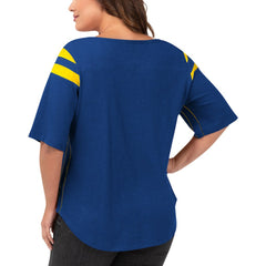 Los Angeles Rams G-III 4Her by Carl Banks Women's Plus Size Linebacker T-Shirt Royal | NFL