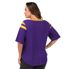 Minnesota Vikings G-III 4Her by Carl Banks Women's Plus Size Linebacker T-Shirt Purple | NFL