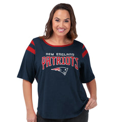 New England Patriots G-III 4Her by Carl Banks Women's Plus Size Linebacker T-Shirt Navy | NFL