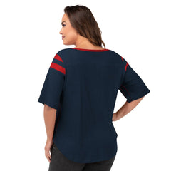 New England Patriots G-III 4Her by Carl Banks Women's Plus Size Linebacker T-Shirt Navy | NFL