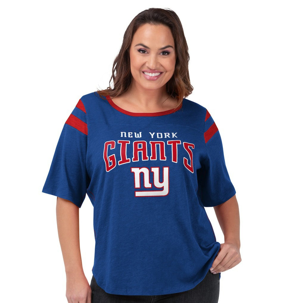 New York Giants G-III 4Her by Carl Banks Women's Plus Size Linebacker T-Shirt Royal | NFL