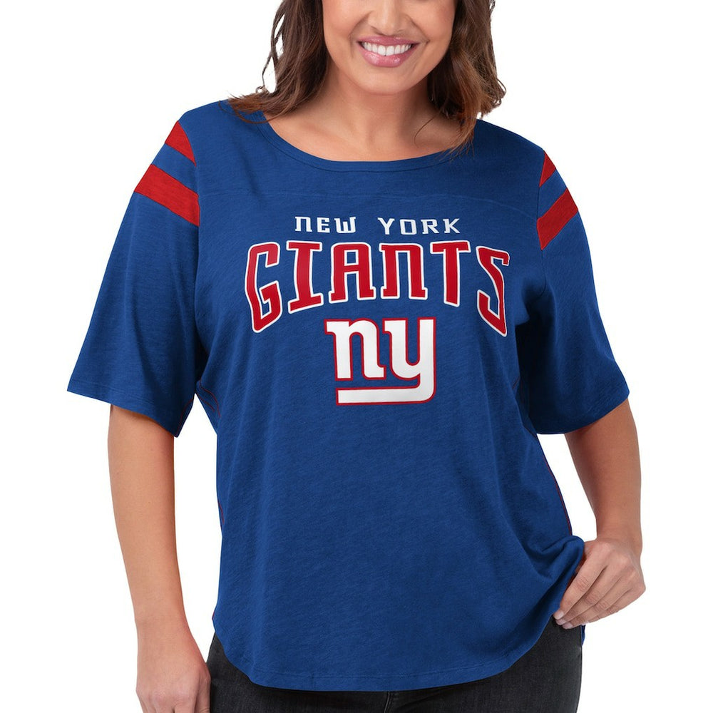 New York Giants G-III 4Her by Carl Banks Women's Plus Size Linebacker T-Shirt Royal | NFL
