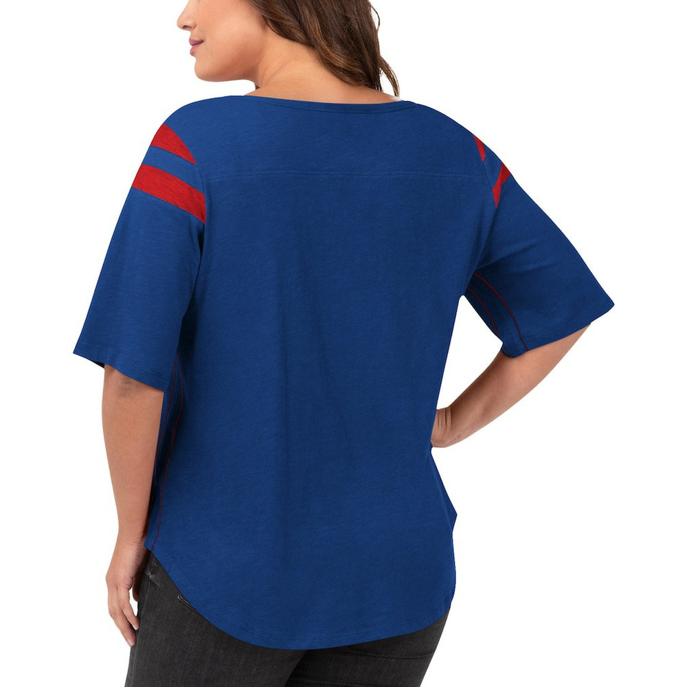 New York Giants G-III 4Her by Carl Banks Women's Plus Size Linebacker T-Shirt Royal | NFL