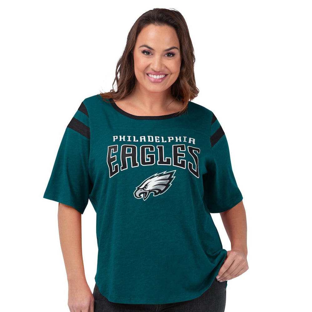 Philadelphia Eagles G-III 4Her by Carl Banks Women's Plus Size Linebacker T-Shirt Green | NFL