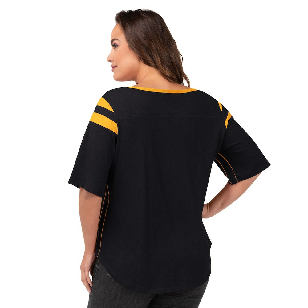 Pittsburgh Steelers G-III 4Her by Carl Banks Women's Plus Size Linebacker T-Shirt Black | NFL