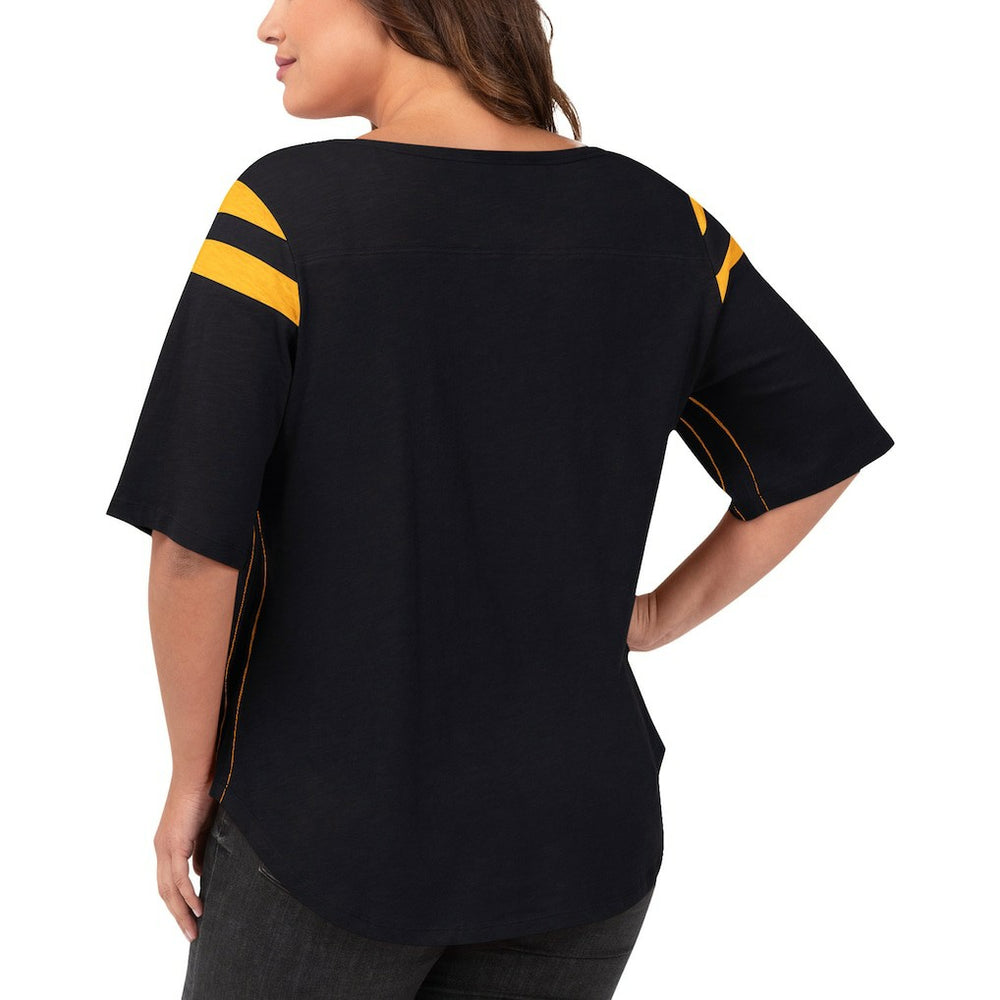 Pittsburgh Steelers G-III 4Her by Carl Banks Women's Plus Size Linebacker T-Shirt Black | NFL