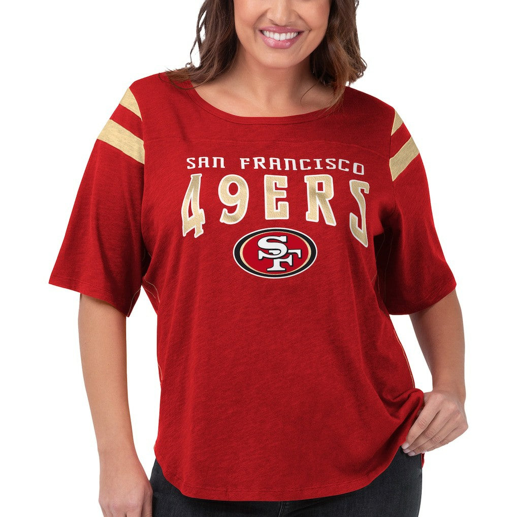 San Francisco 49ers G-III 4Her by Carl Banks Women's Plus Size Linebacker T-Shirt Red | NFL