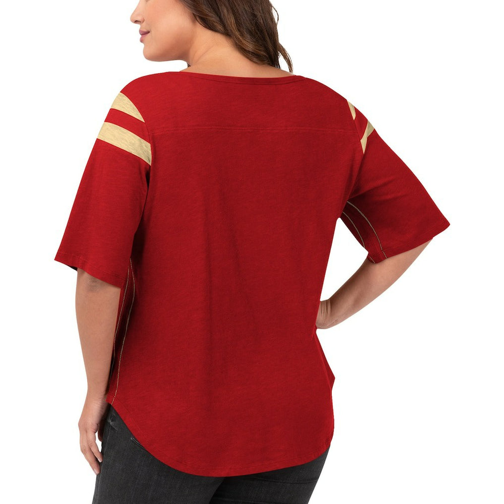 San Francisco 49ers G-III 4Her by Carl Banks Women's Plus Size Linebacker T-Shirt Red | NFL