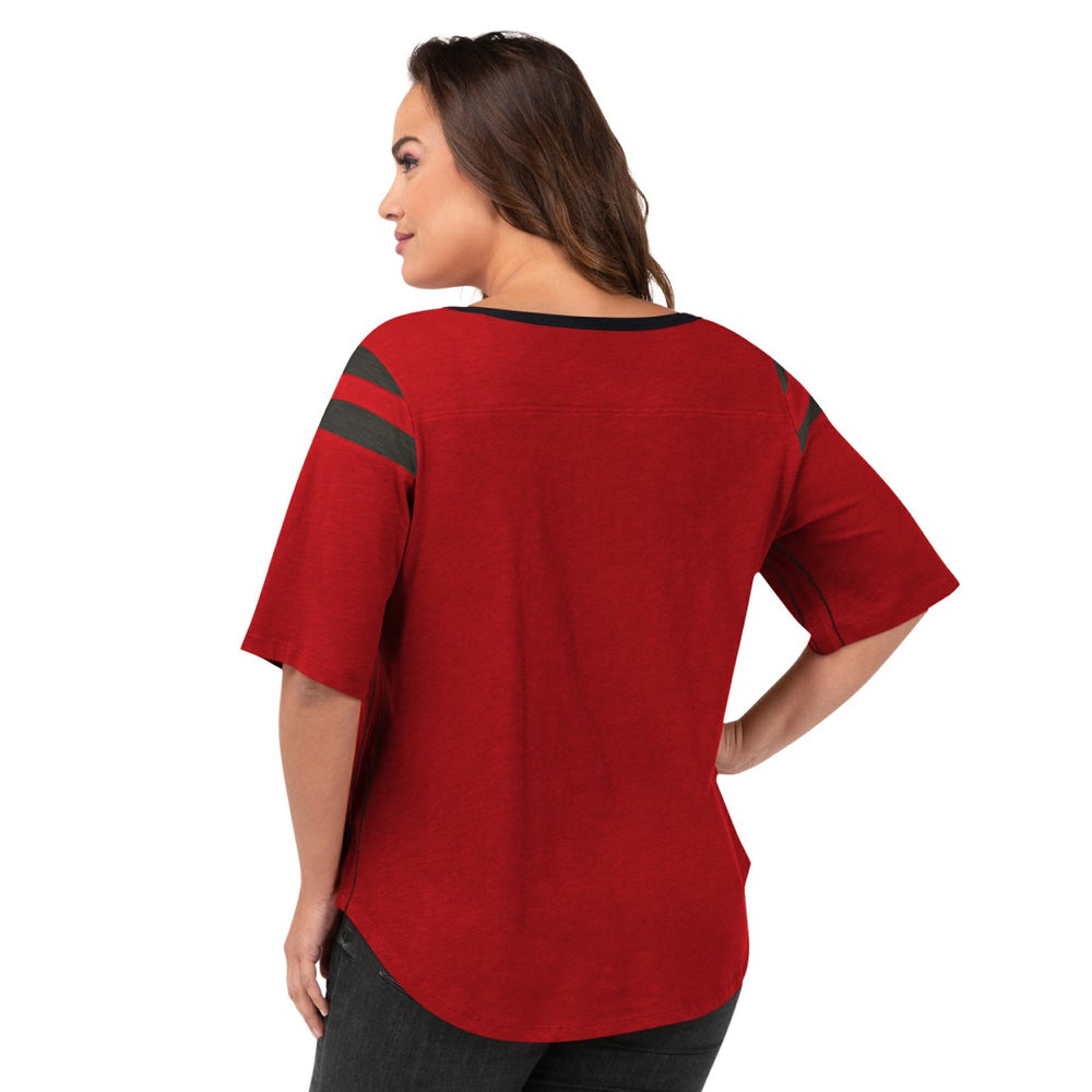 Tampa Bay Buccaneers G-III 4Her by Carl Banks Women's Plus Size Linebacker T-Shirt Red | NFL