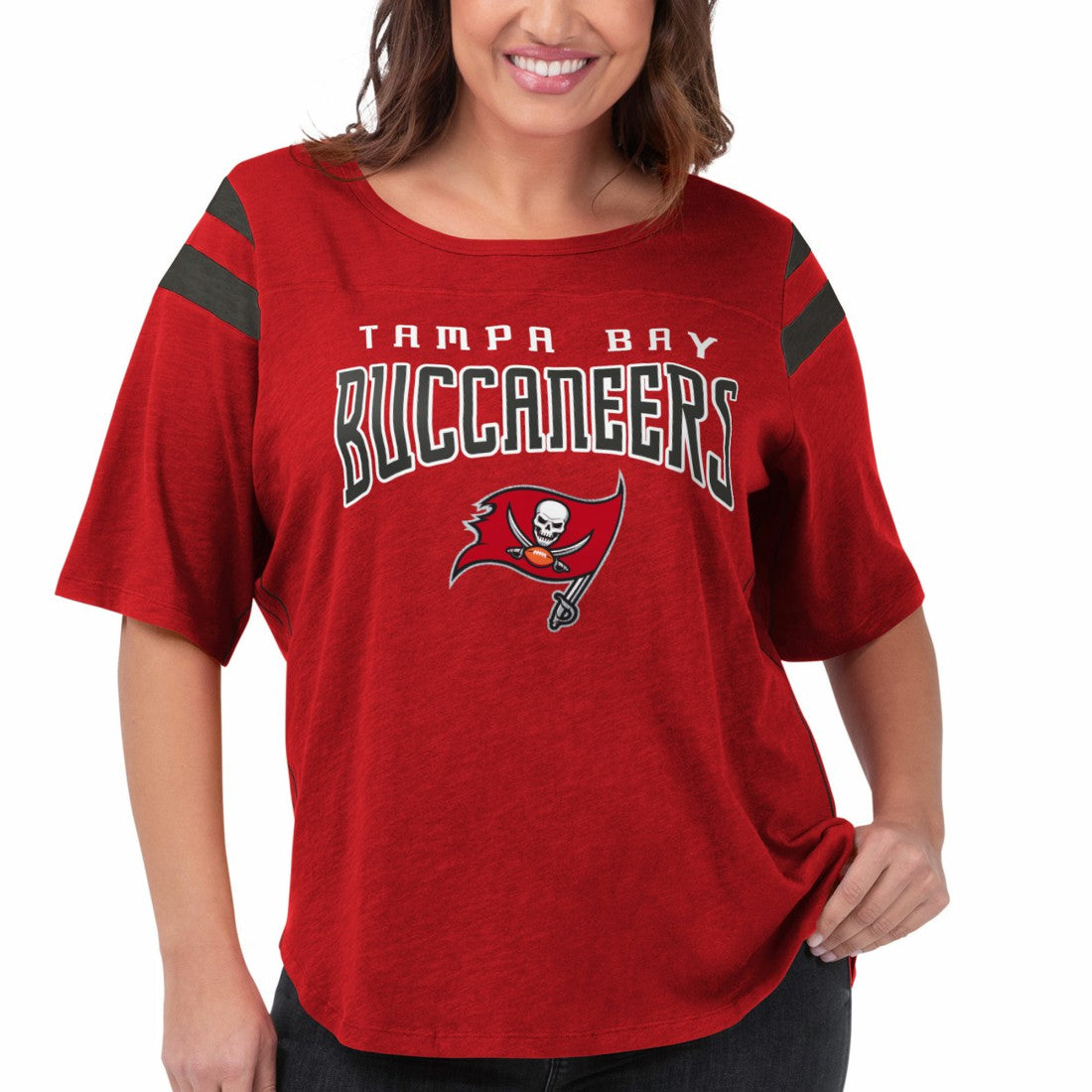 Tampa Bay Buccaneers G-III 4Her by Carl Banks Women's Plus Size Linebacker T-Shirt Red | NFL