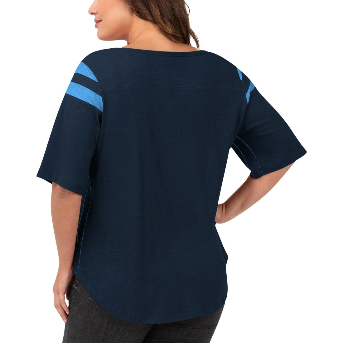 Tennessee Titans G-III 4Her by Carl Banks Women's Plus Size Linebacker T-Shirt Navy | NFL
