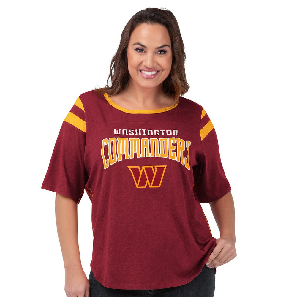 Washington Commanders G-III 4Her by Carl Banks Women's Plus Size Linebacker T-Shirt Burgundy | NFL