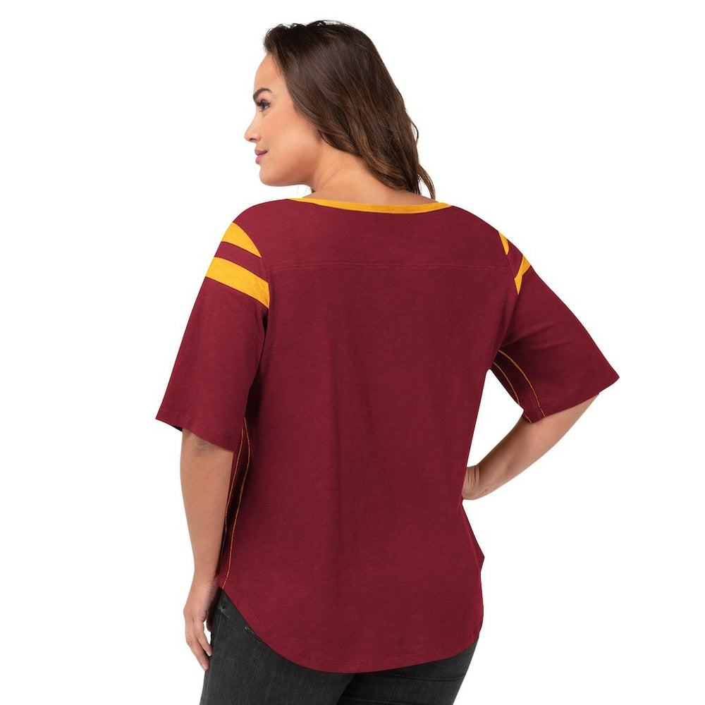 Washington Commanders G-III 4Her by Carl Banks Women's Plus Size Linebacker T-Shirt Burgundy | NFL