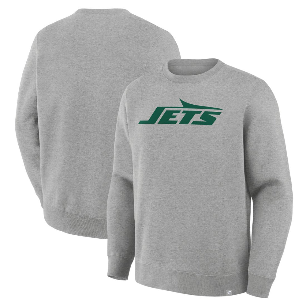 New York Jets Primary Logo Legacy Sweatshirt Heather Gray | Fanatics