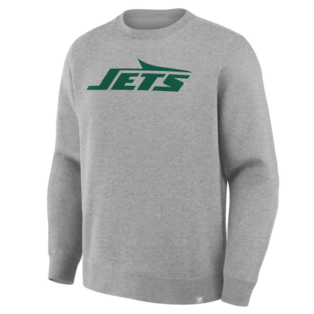 New York Jets Primary Logo Legacy Sweatshirt Heather Gray | Fanatics