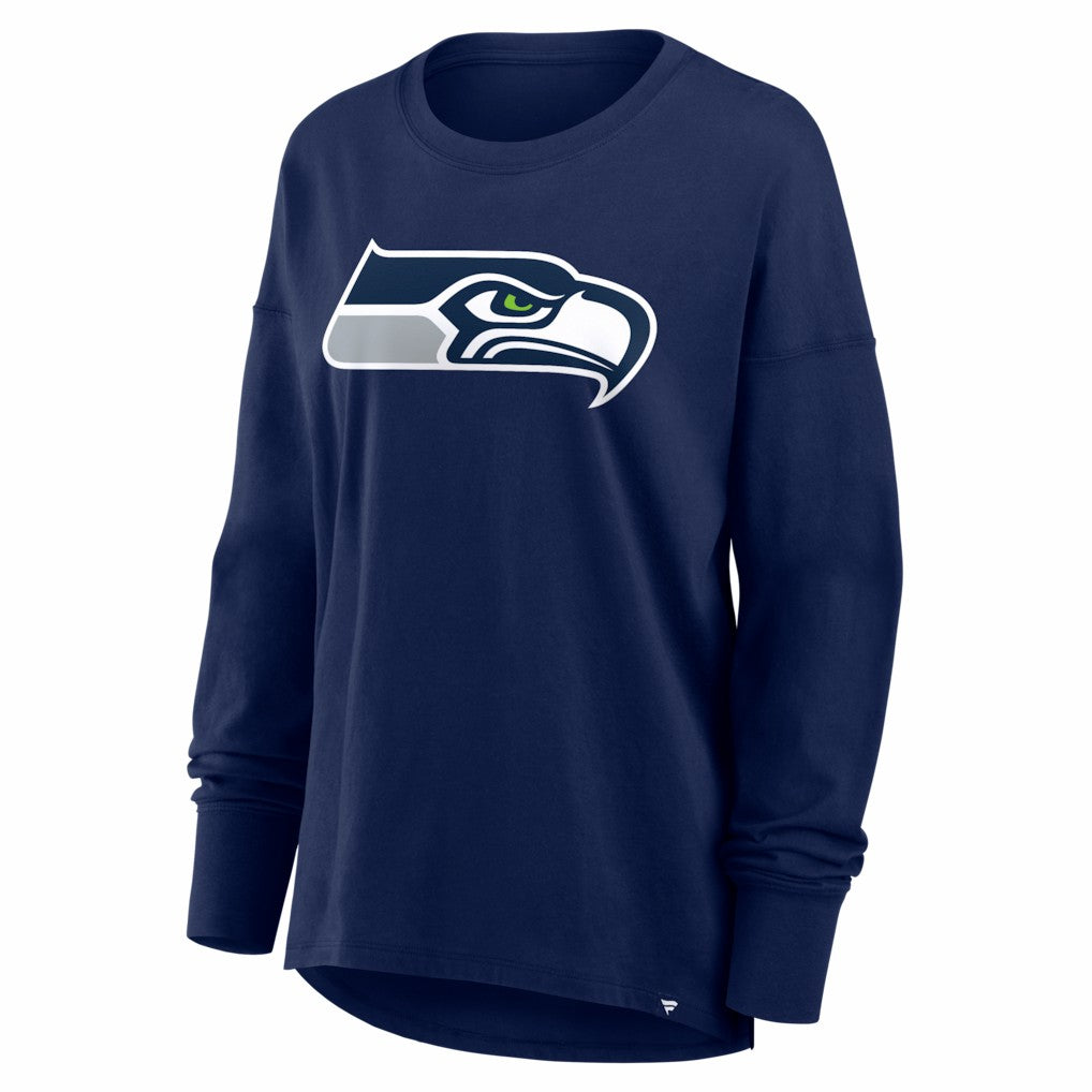Seattle Seahawks Women's Essential Long Sleeve T-Shirt College Navy | Fanatics
