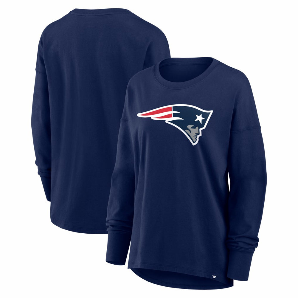 New England Patriots Women's Essential Long Sleeve T-Shirt Navy | Fanatics