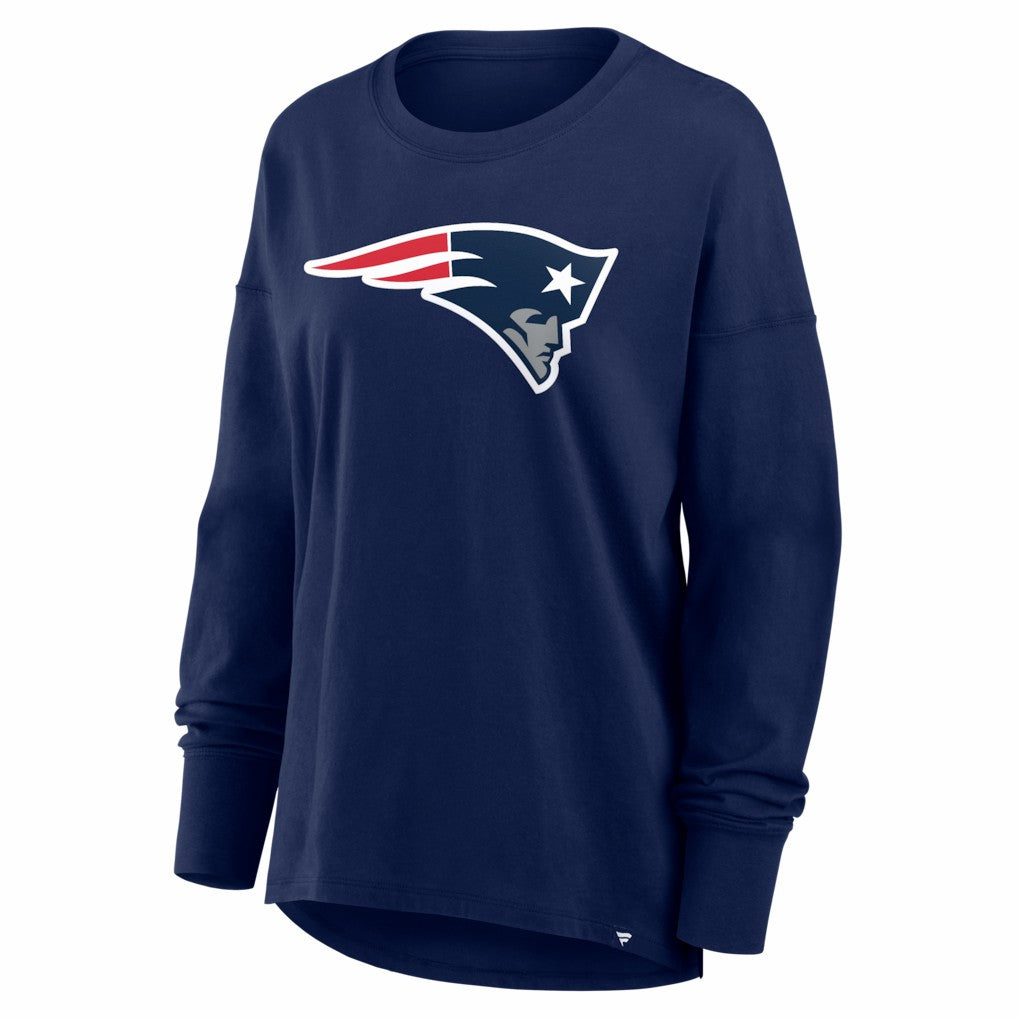 New England Patriots Women's Essential Long Sleeve T-Shirt Navy | Fanatics