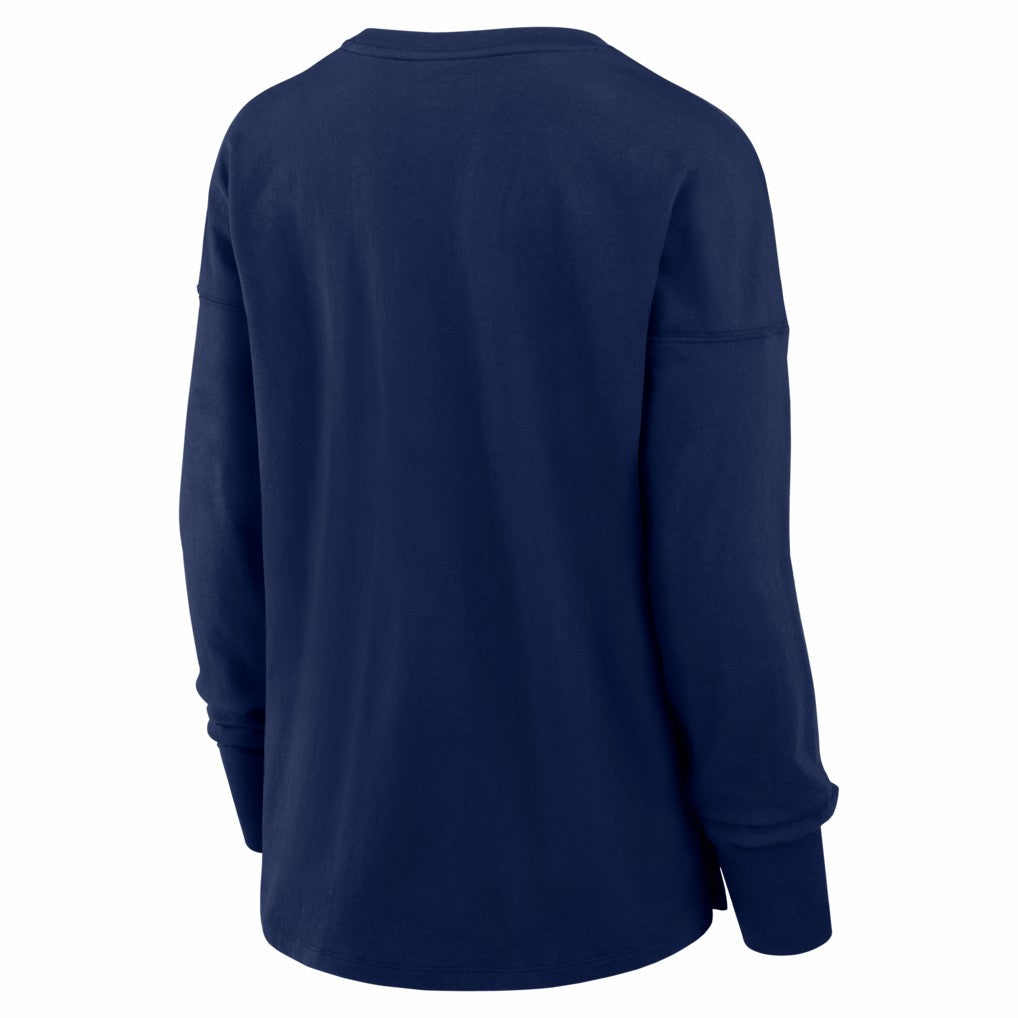 New England Patriots Women's Essential Long Sleeve T-Shirt Navy | Fanatics