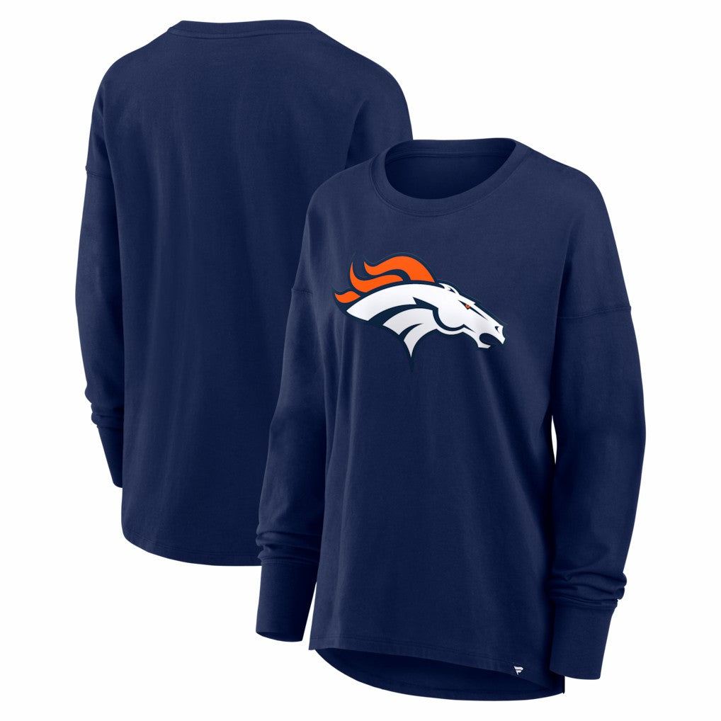 Denver Broncos Women's Essential Long Sleeve T-Shirt Navy | Fanatics