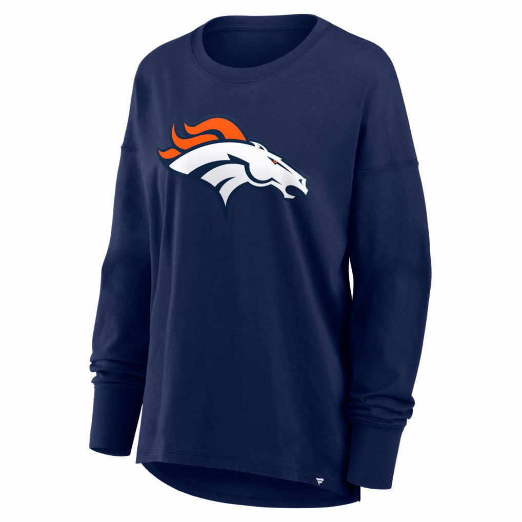 Denver Broncos Women's Essential Long Sleeve T-Shirt Navy | Fanatics