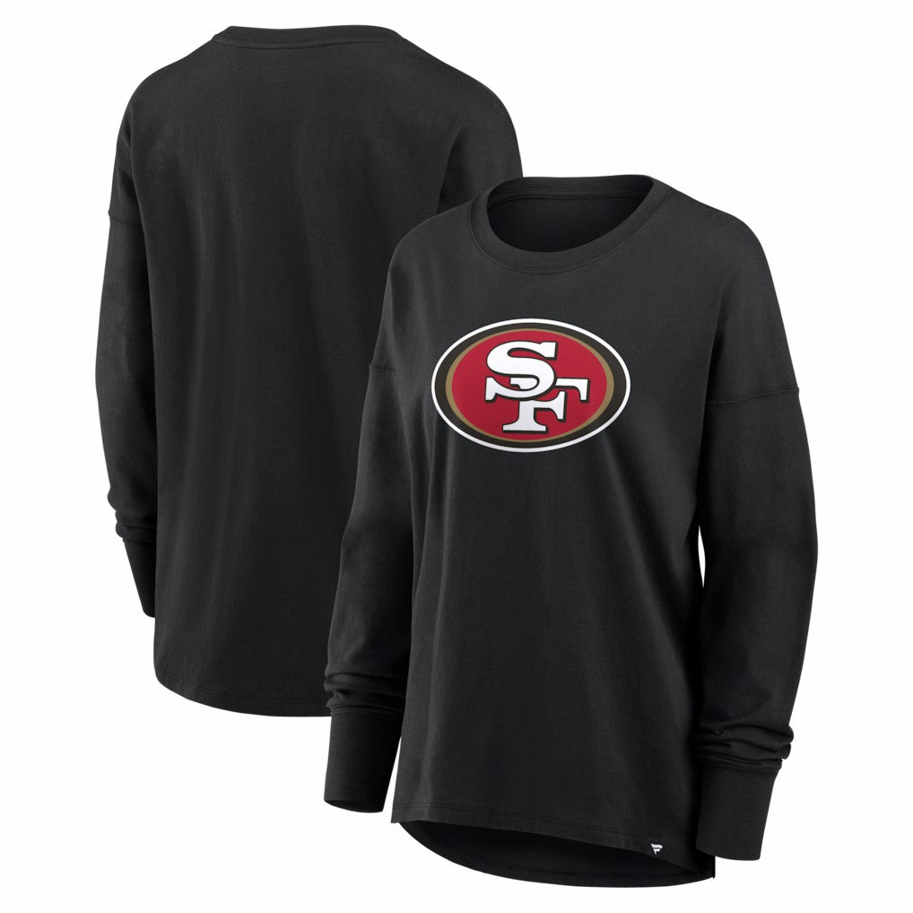 San Francisco 49ers Women's Essential Long Sleeve T-Shirt Black | Fanatics
