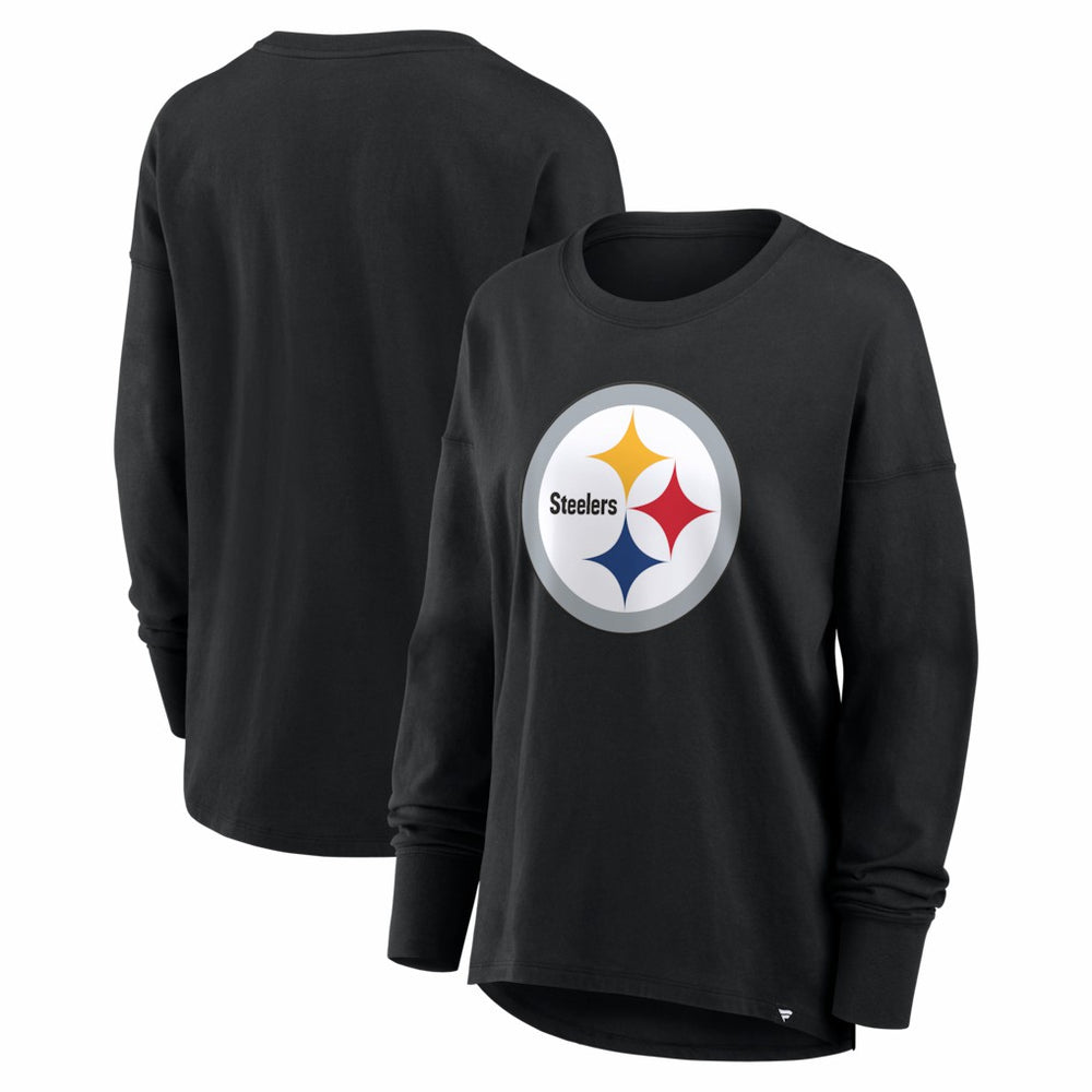 Pittsburgh Steelers Women's Essential Long Sleeve T-Shirt Black | Fanatics