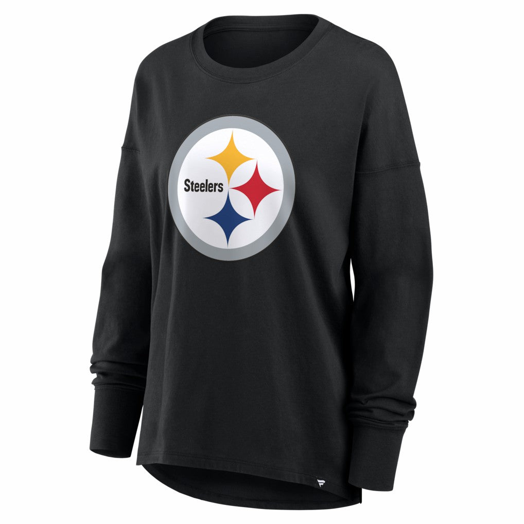 Pittsburgh Steelers Women's Essential Long Sleeve T-Shirt Black | Fanatics