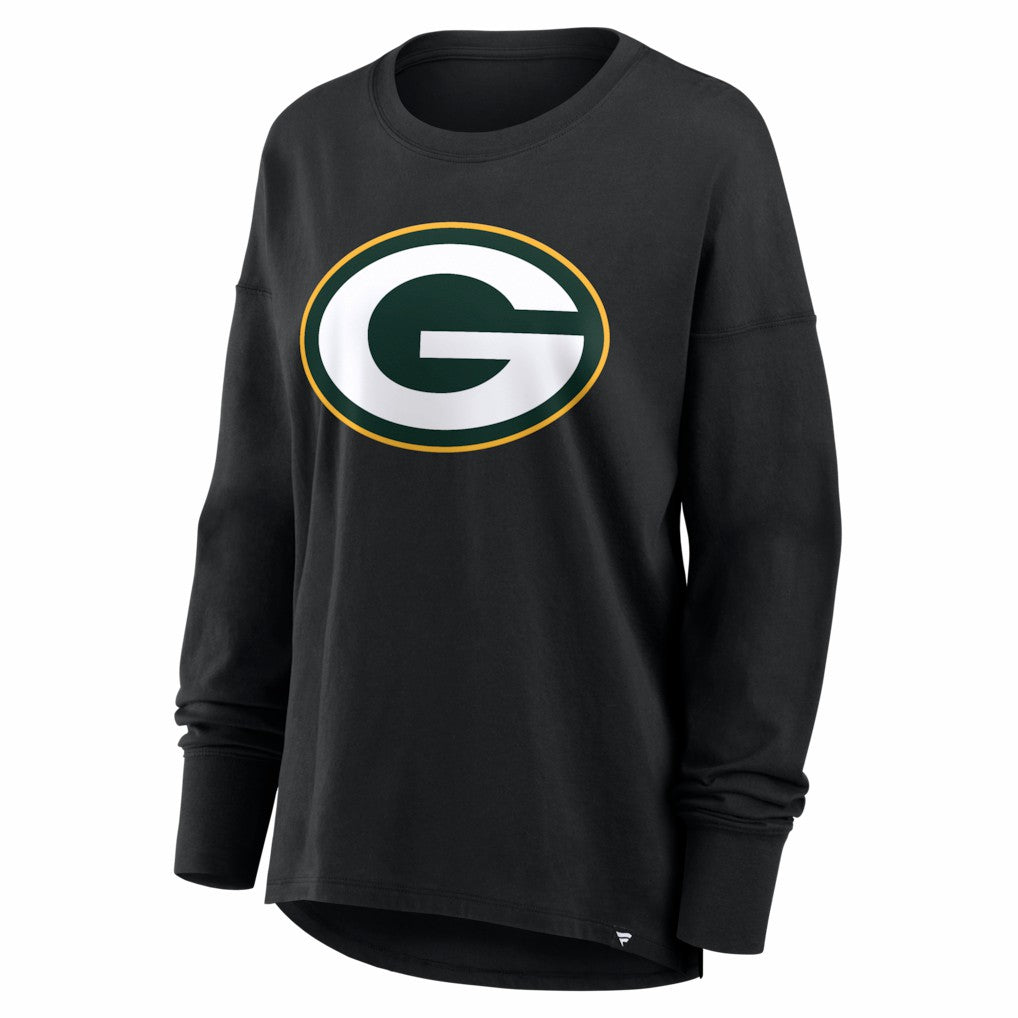 Green Bay Packers Women's Essential Long Sleeve T-Shirt Black | Fanatics