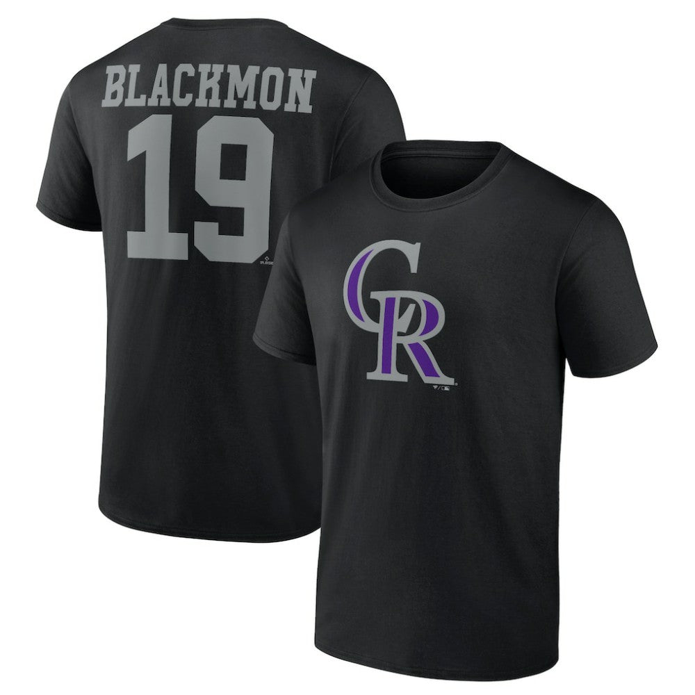 Charlie Blackmon Colorado Rockies Player Icon Name & Number T-Shirt - MLB