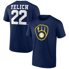 Christian Yelich Milwaukee Brewers Player Icon Name & Number T-Shirt - MLB