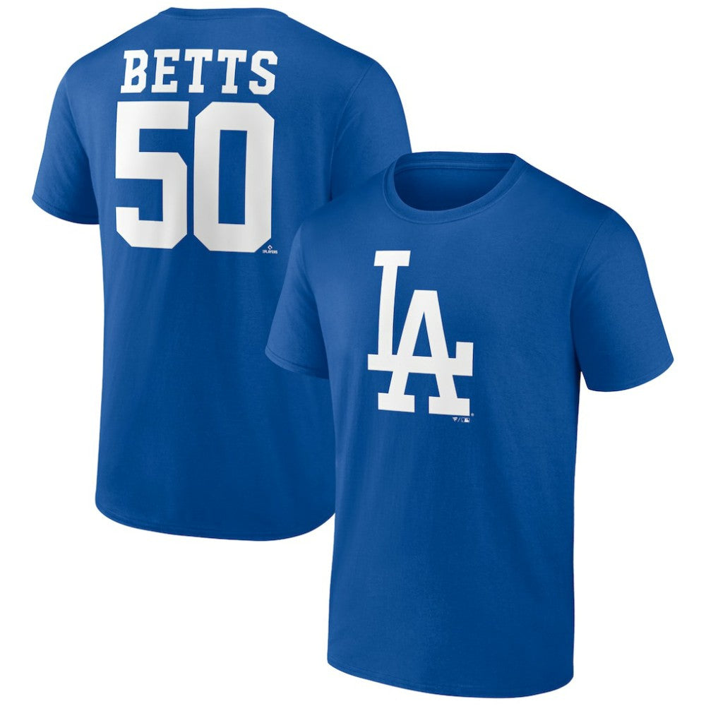 Mookie Betts Los Angeles Dodgers Player Icon Name & Number T-Shirt - MLB