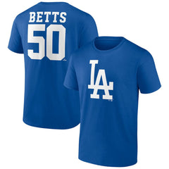 Mookie Betts Los Angeles Dodgers Player Icon Name & Number T-Shirt - MLB
