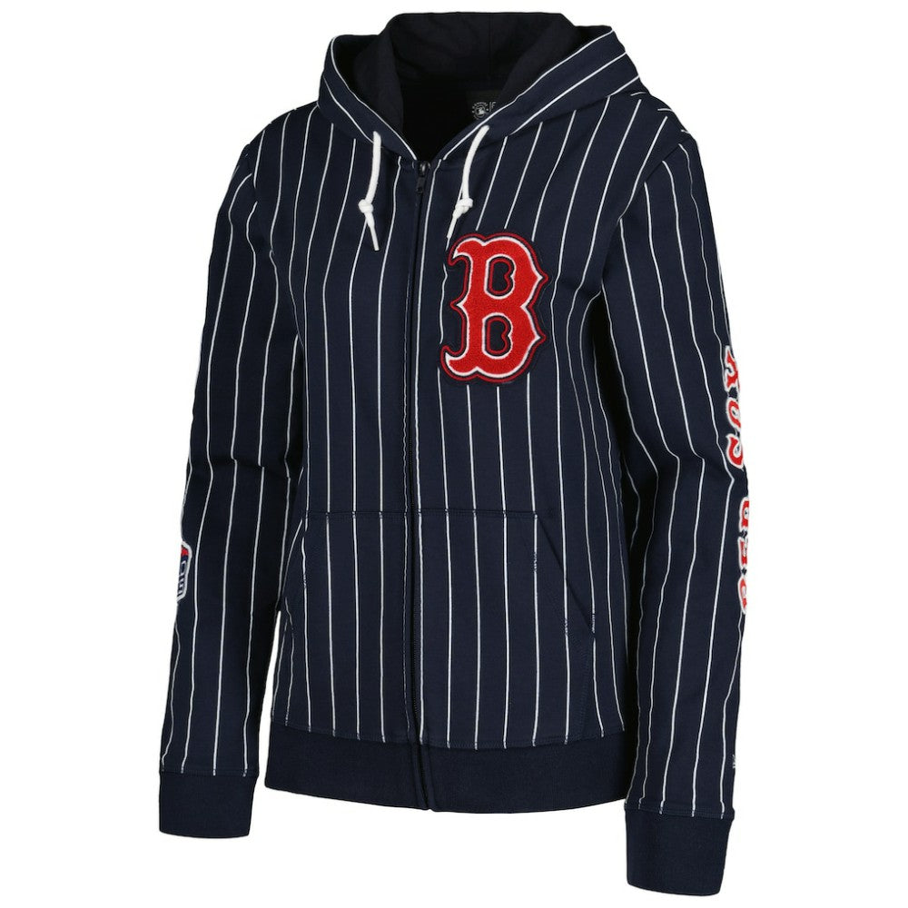 Boston Red Sox New Era Women's Pinstripe Tri-Blend Full-Zip Jacket - MLB