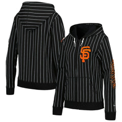 San Francisco Giants New Era Women's Pinstripe Tri-Blend Full-Zip Jacket - MLB