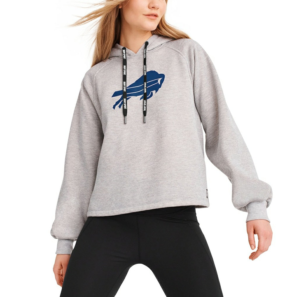 Buffalo Bills DKNY Sport Women's Debbie Dolman Raglan Pullover Hoodie Heather Gray | NFL
