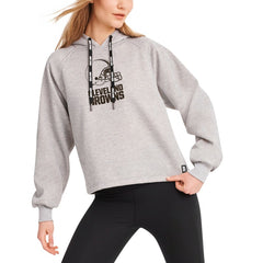 Cleveland Browns DKNY Sport Women's Debbie Dolman Raglan Pullover Hoodie Heather Gray | NFL
