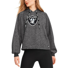 Las Vegas Raiders DKNY Sport Women's Debbie Dolman Raglan Pullover Hoodie Black | NFL