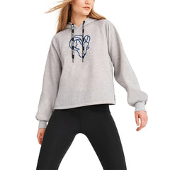 Los Angeles Rams DKNY Sport Women's Debbie Dolman Raglan Pullover Hoodie Heather Gray | NFL