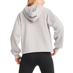 New England Patriots DKNY Sport Women's Debbie Dolman Raglan Pullover Hoodie Heather Gray | NFL
