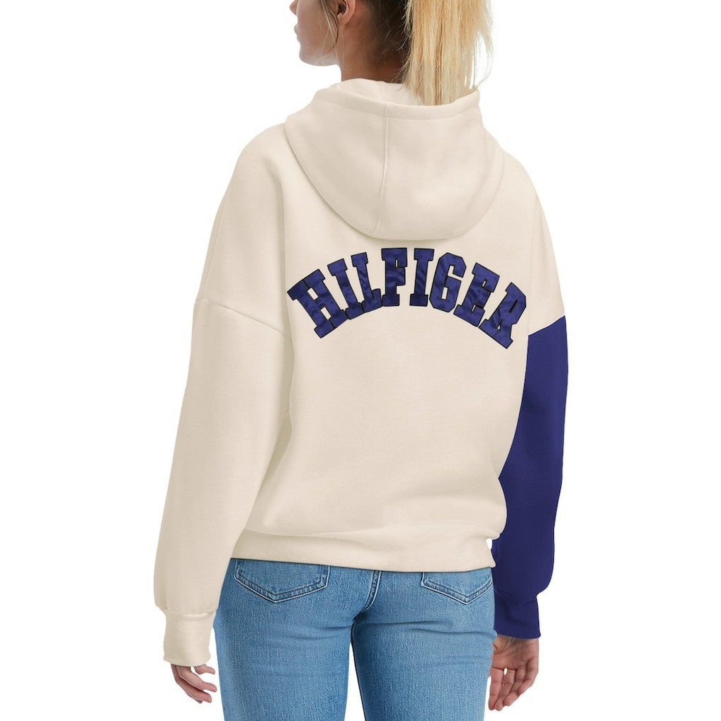 Baltimore Ravens Tommy Hilfiger Women's Harriet Pullover Hoodie Cream/Purple | NFL