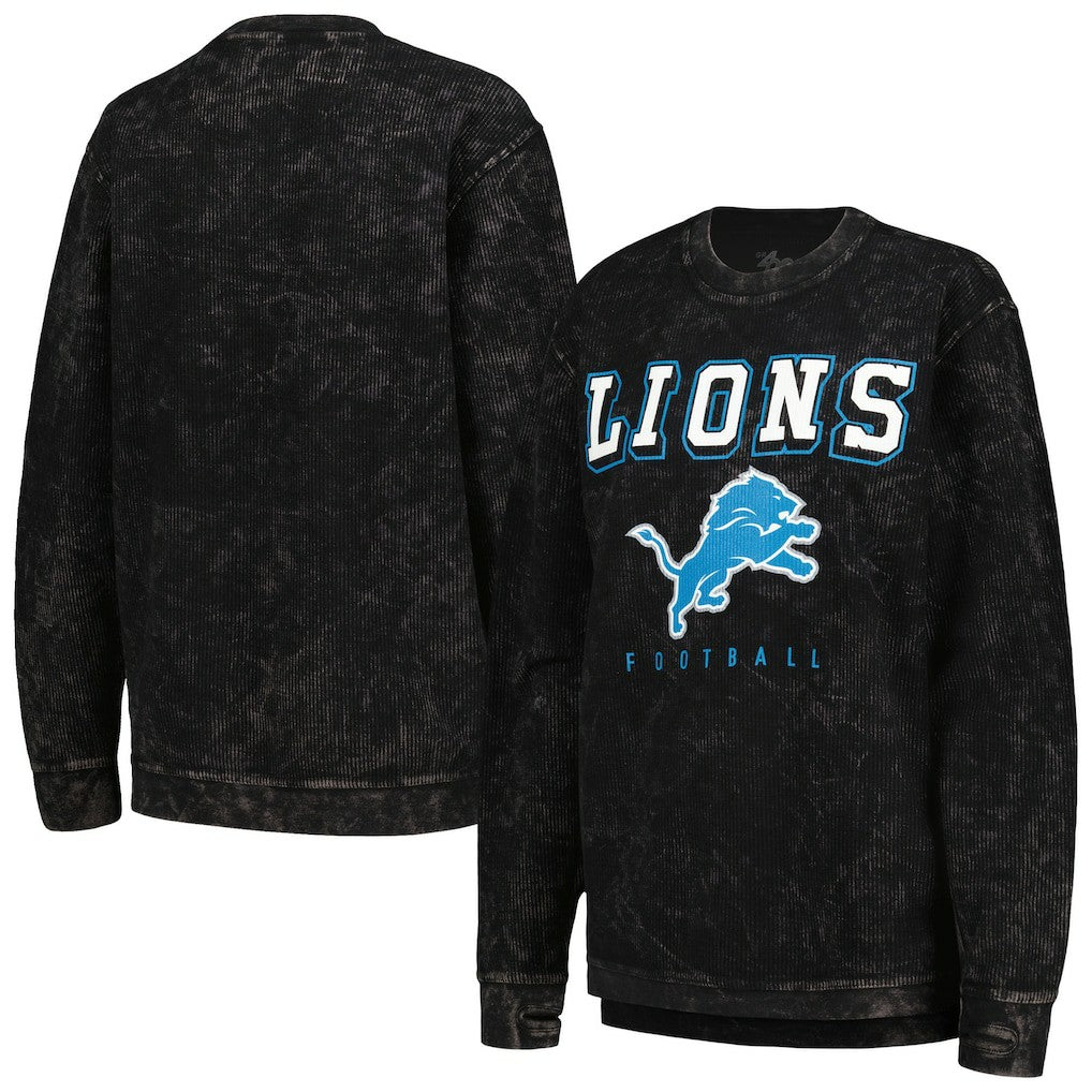 Detroit Lions G-III 4Her by Carl Banks Women's Comfy Cord Pullover Sweatshirt Black | NFL
