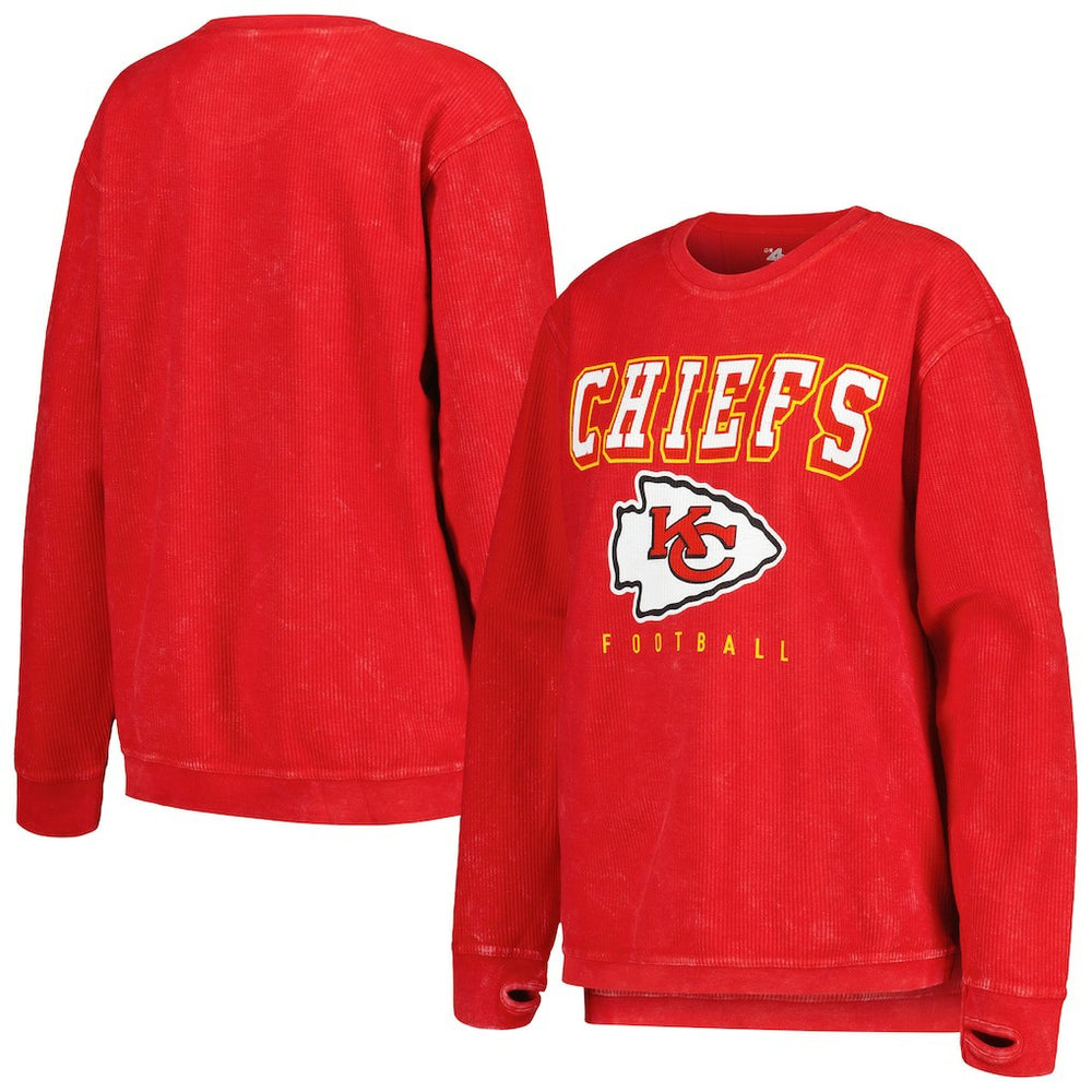 Kansas City Chiefs G-III 4Her by Carl Banks Women's Comfy Cord Pullover Sweatshirt Red | NFL